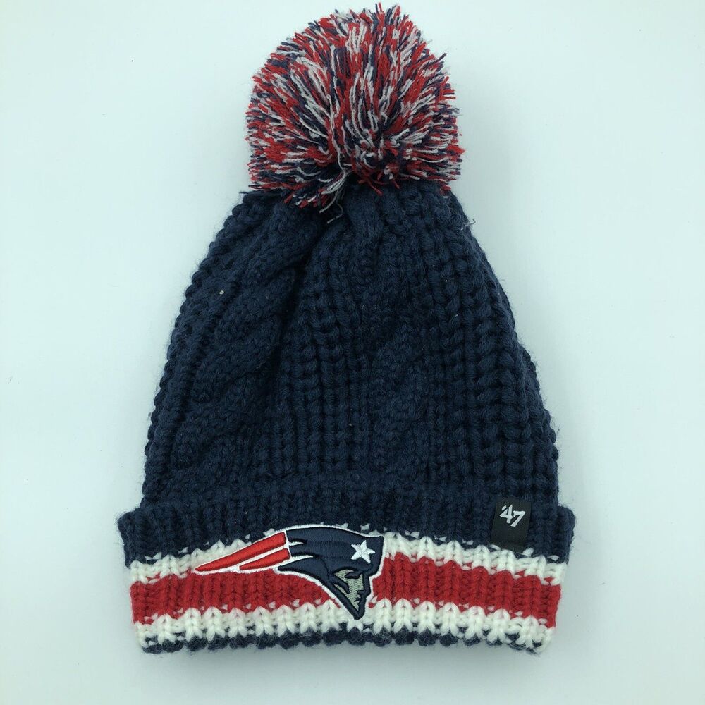 47' Brand NFL New England Patriots Winter Pom Hat Cap Stocking Beanie Toboggan